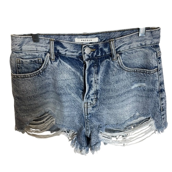Pacsun women’s vintage high rise shorts distressed festival size 28 grunge - Picture 1 of 10